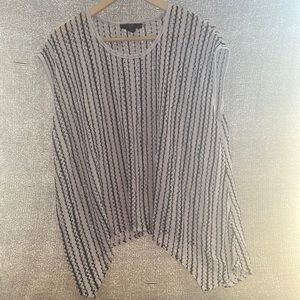 Women’s Navy and White blouse  Size M